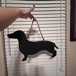 Black Dachshund Silhouette Hanging Decor